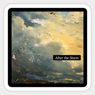 After the Storm: A Textured Oil Painting of Renewal Sticker